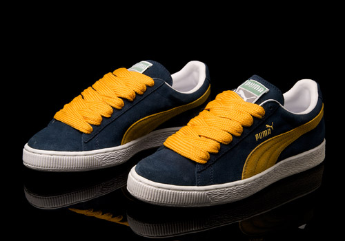 all yellow puma suede